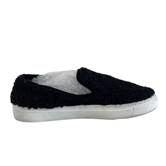 Steven New York Black Kimbel Faux Fur Shearling Slip on Women's Sneakers size 7. - Picture 3 of 10